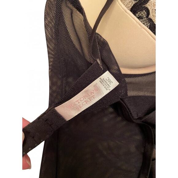 Victoria’s Secret Sexy Corset Bustier Sheer Black Neutral Size 36C 0511B - Picture 6 of 7